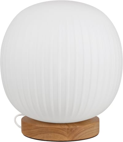 OSRAM DECOR Glazen Lantaarn Tafellamp E27, 310mm, Hout DECOR, Rubberhout/Metaal/Glas, Textielkabel