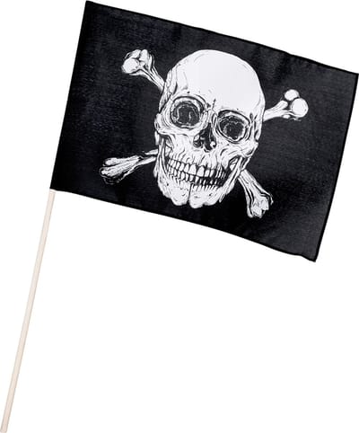 Boland - Polyester zwaaivlag Piraten classic - Piraten - Piraten
