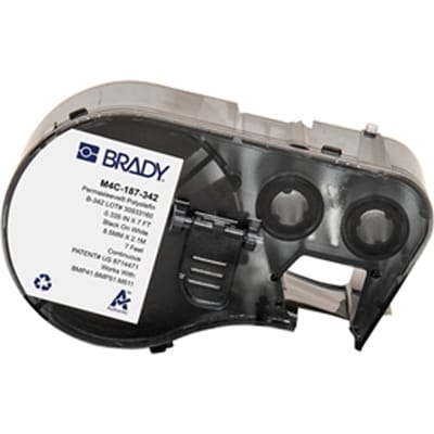 Brady M4C-187-342 tape krimpkous zwart op wit | 8,50 mm x 2,13 m (origineel)