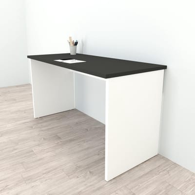 Bureau Met Lades - Werktafel Bureau - Thuiswerken Kantoor - Duurzaam FSC Hout - 140x80x75 cm - Wit Grafiet