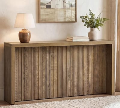 Tribesigns Consoletafel - Dressoirtafel - Industrieel - Bijzettafel - MDF - Bruin - 160 x 30 x 85 cm - Console Tafel voor Hal, Woonkamer, Entree