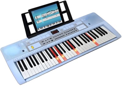 DnA® Elektrische Piano - Piano - Digitale Piano - Piano Keyboard - Piano Keyboard Kinderen - Lichtblauw - 79cm x 9cm x 21cm