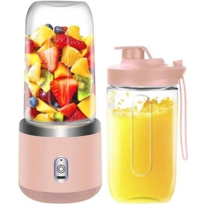 Tasse Juicer Électrique Portable Rechargeable par USB Blender Mixeur Fruits Fabricant de Smoothies Pour Voyage Maison rose