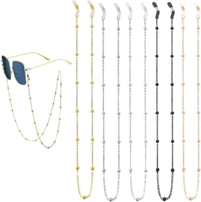 Stijlvolle 5-delige Brilketting en Zonnebrilkoord voor Dames en Heren, Perfect als Brilhouder en Accessoire