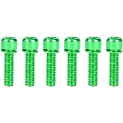 6 stuks M5x25mm stalen fietsfleshouders/opbergrekken met bouten, fietsaccessoire(groen) green