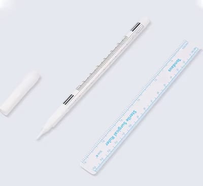 Witte skin marker stift - huidstift steriel per stuk verpakt - uitwisbaar - witte huidmarker