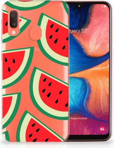 Samsung Galaxy A20e Siliconen Case Watermelons