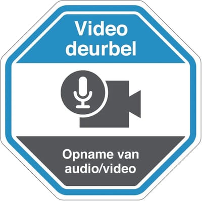 Video deurbel bord opname van audio en video | gecoat dibond materiaal | 10 cm