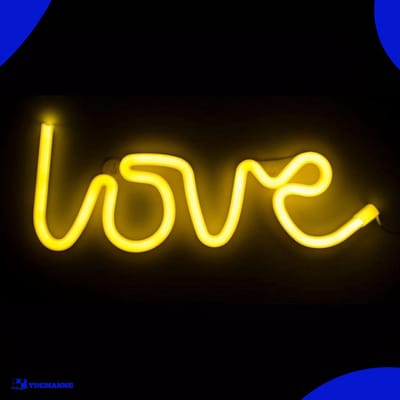Neon Lamp - Love Warm Wit - USB of Batterijen - Neon Verlichting - Neon Led Lamp - Neon Wandlamp