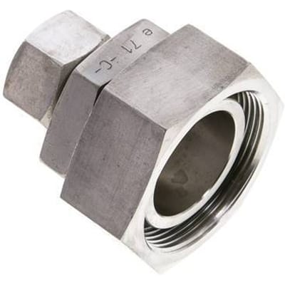 18L & 42L RVS Rechte Snijringkoppeling Draaidoorvoer 160bar FKM O-ring en Afdichtconus ISO 8434-1