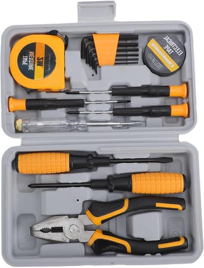 Reparatieset Thuis - Gereedschapset - Meubelmontage - CrV-gelegeerd staal - 15-delig - Grijs