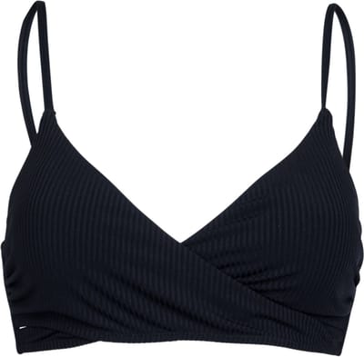Brunotti - Diamia-Rib - Bikini Topje Zwart - Dames - Verstelbare Bandjes - Bralette Bikini Top - Uitneembare Padding - 36