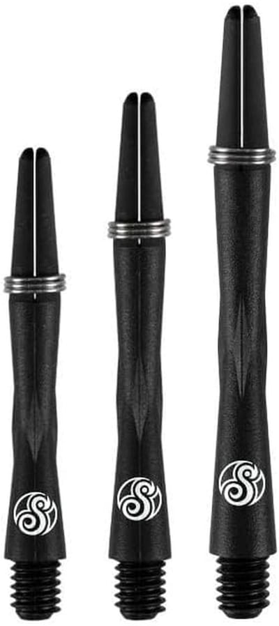 Dartshaften Carbon Kort met Veerringen - 35mm - Universele Pasvorm