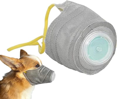 Honden Muilkorf - Mondkap Hond - Veilig Wandelen - Ademend Ontwerp - Maat L - Grijs