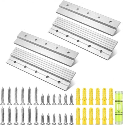 Set van 4 Z-klemmen voor het ophangen van zware lasten, 30 cm, robuust ophangsysteem voor decoratie en meubels