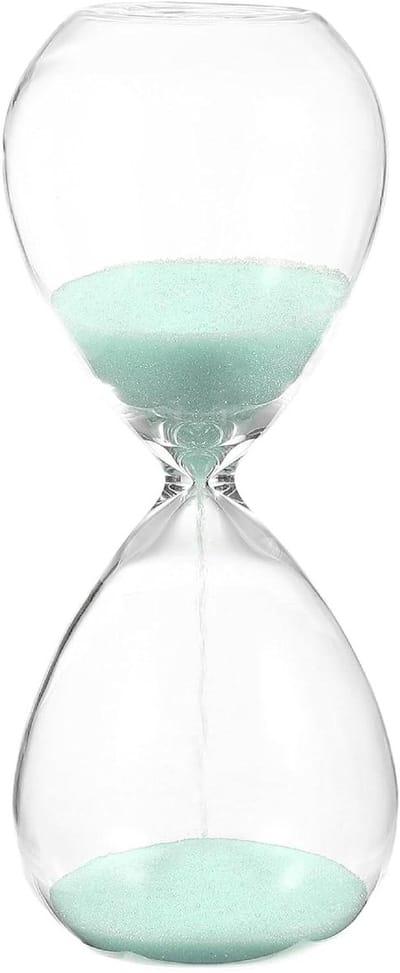 Zandloper Timer - Uurglas Keuken - Tijd Bijhouden - Decoratief Glas - 5 Minuten - Lichtblauw