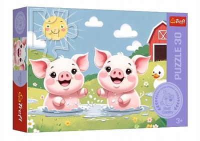 Trefl Puzzel 30 Stukjes: Vrolijk Leven op de Boerderij met Varkentjes