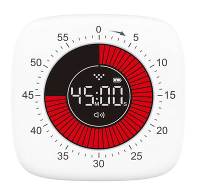Boxme® - Digitale Visuele Timer – Kookwekker & Aftelklok – Oplaadbaar – LED Display – Met Alarmfunctie – Ideaal voor Keuken, Studeren, Sport & Werk