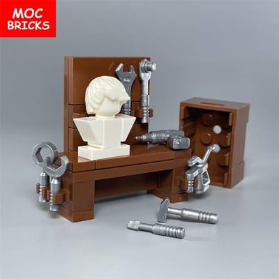Set MOC Bakstenen Multifunctionele Gereedschappen Onderhoudswerkzaamheden Bureau Tafel Werkbank Accessoires Bouwstenen Werkt Met Speelgoed