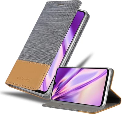 Cadorabo Hoesje geschikt voor Samsung Galaxy A33 5G in LICHTGRIJS BRUIN - Beschermhoes met magnetische sluiting, standfunctie en kaartvakje Book Case Cover Etui