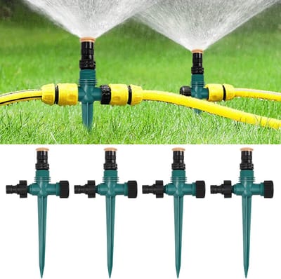 Draaibare Tuinsproeiers, Automatisch Cirkelbewateringssysteem, 4 Stuks, Verstelbaar voor Tuin en Gazon