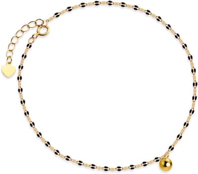 Enkelbandje Zilver - Voet Sieraad - Strandfeest Accessoire - 925 Sterling Zilver - Verstelbaar - Goudkleurig