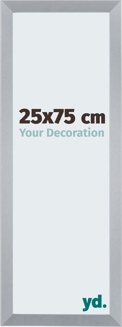 Your Decoration - Fotolijst 25x75 cm - MDF - Zilver Glans - Catania