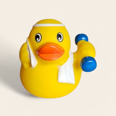 Badeend - sportieve fitnes badeend - 8cm