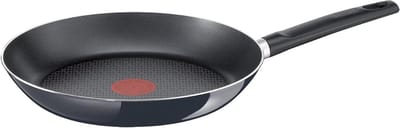 Koekenpan - Koekenpan met deksel Koekenpan - Eten Bereiden - Thermospot Warmte-indicator - 32 cm - Zwart