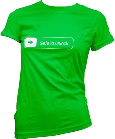 Hybris Slide To Unlock Girly Tee dames-T-shirt groen