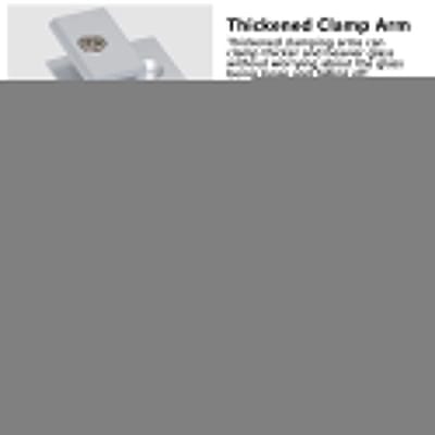 Dailygoods- Glazen Klemmen H-vorm - 6 Stuks - Aluminiumlegering - Zilver - Draagvermogen 3-12mm - Corrosiebestendig - Glasklem