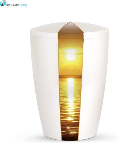 Urn wit parlemoer zonsondergang - bio