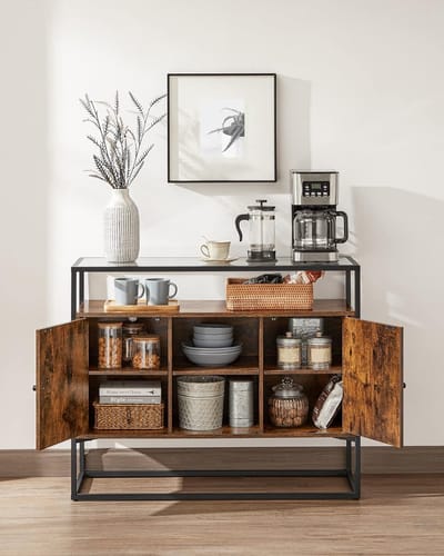 MIRA Home - Dressoir - Opbergkast - Kast - Gehard Glas - Vintage - 35x100x80,5