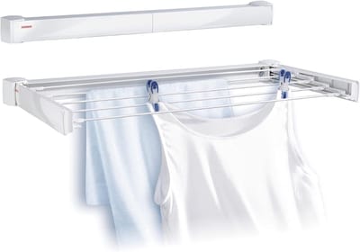 ZMR® Wanddroogrek - Wasrek - Droogrek - 3m - Wit - 37cm x 71cm x 6cm