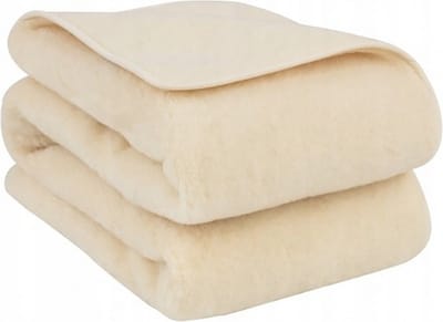 Wollen Deken 180x200cm 100% zuivere Australische Merino Wol OnceDoce® 460 g/m² Woolmark-certificaat – Warm Ademend Zacht – Wasbaar – Jasmine Blossom