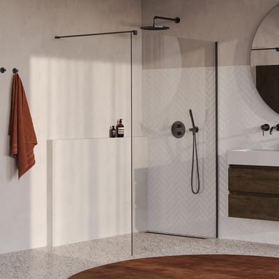 Brauer Oblivion - Inloopdouche - Helder Glas - 140 x 200 cm - incl. Glascoating - PVD Gunmetal Geborsteld