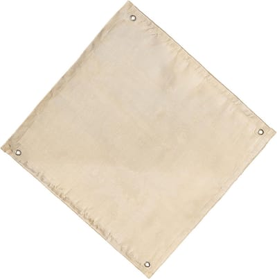 Brandwerende deken - Blusmat isolatiemat - Vuurkorf buiten - Compact opvouwbaar - 30x30 cm - Lichtgeel