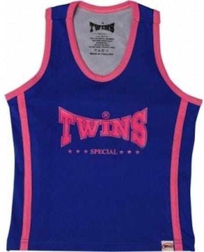 Twins Special Dames Tanktop incl Sportbeha TSB-2 Blauw Neon Roze - S
