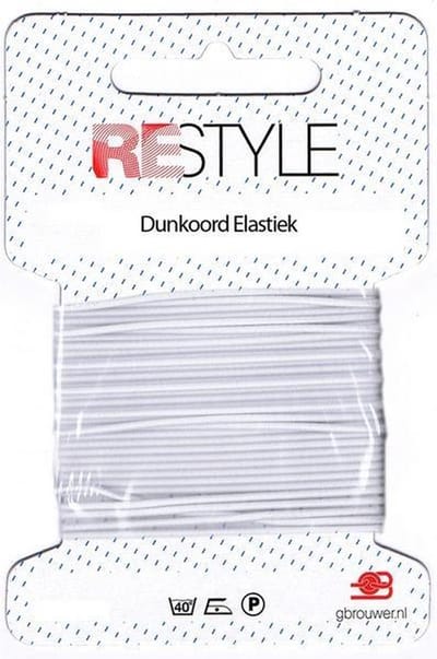 Restyle - Dunkoord Elastiek 1.4mm - Wit - 4m