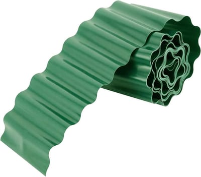 Grasrand Tuin - Gazonafscheiding Hek - Tuinranden Creëren - Flexibel Gebogen Ontwerp - 10 cm x 9 m - Zwart