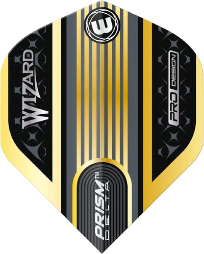 Dart Flights Prism Delta Wizard Goud - 3 Stuks Set