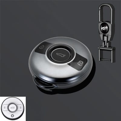 Coque Porte-Clés Voiture en TPU pour Mercedes Benz Smart Fortwo 1 Brabus 1 Benz Smart Accessoire Porte-Clés gray