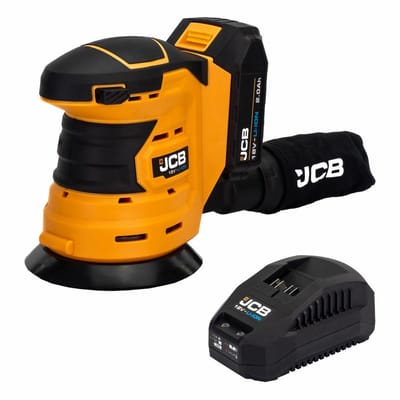 JCB - Excenterschuurmachine - 18V - 2Ah - Inclusief Tas
