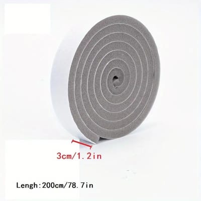 4M PU Spons Schuim Afdichtstrip Tape Zelfklevend Anti-Botsing Geluidsdicht Weerstrippen voor Deuren Ramen Meubelbescherming gray