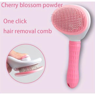 Brosse à poils pour chien Chat Peigne Brosse d'épilation pour animaux Chien Chat Chiot Chaton Outils de toilettage Accessoires pour chien Fournitures pour animaux rose