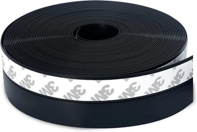 Zelfklevende deurafdichting- 10 m x 3-5 cm. Zelfklevende siliconen afdichtstrip voor deur en raam. Waterbestendig- insectenwerend- geluidsisolerend (zwart).