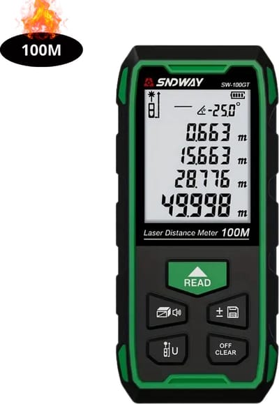 Livano Laserafstandsmeter - Laser - Afstandsmeter - Afstandmeter - Rangefinder - Digitale Meetlint - Precisiegereedschap - 100 Meter