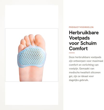 Dailygoods- Hielkussens 4 stuks - Herbruikbare Voetpads - Medische Siliconen Gel - Ergonomisch Ontwerp - Voetpijn Verlichting - Gemakkelijk Schoon te Maken - Voetsteun