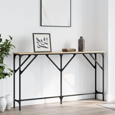 vidaXL - Wandtafel - 140x23x75 - cm - bewerkt - hout - sonoma - eikenkleurig