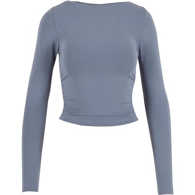 Urban Classics - Ruffled Super Slim Longsleeve top - XXL - Blauw